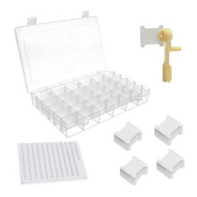 Embroidery Floss Organizer Stitch Thread Organizer-Bobbin Winder 1 Compartments,150 Floss Bobbins ,2pcs Stickers