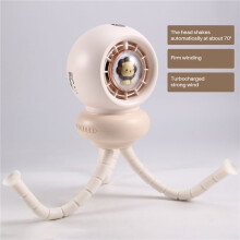 Ventilador Portátil para Cochecito de Bebé con Clip, Recargable por USB, con Luz y Música, Ideal para Cochecitos, Patinetes y Uso Al Aire Libre.