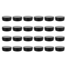 Aluminium-Blechdosen - 24 Pack 2 Oz / 60G Runde Metall Behaelter Schraubverschluss Dosen Kosmetik Proben Behaelter Muster Behaelter Kerzen Reisen