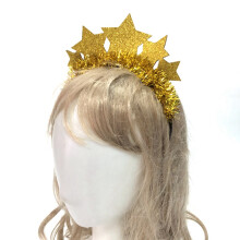 2PZ Fasce per Capelli con Stelle Glitterate Fasce per Capelli con Orpelli Natalizi Creativi per Feste di Capodanno per Feste