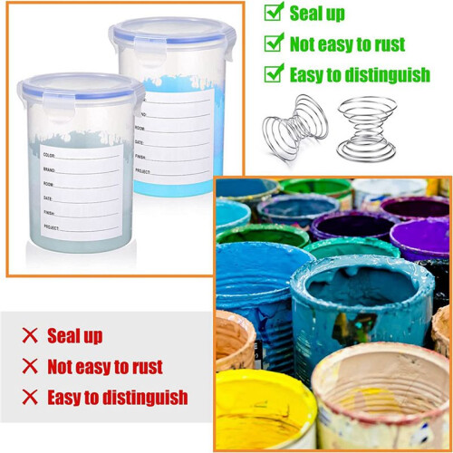 16 Sets Paint Container with Mixing  Touch  Paint Storage Cups for Repainting Leftover Paint,1000Ml 2