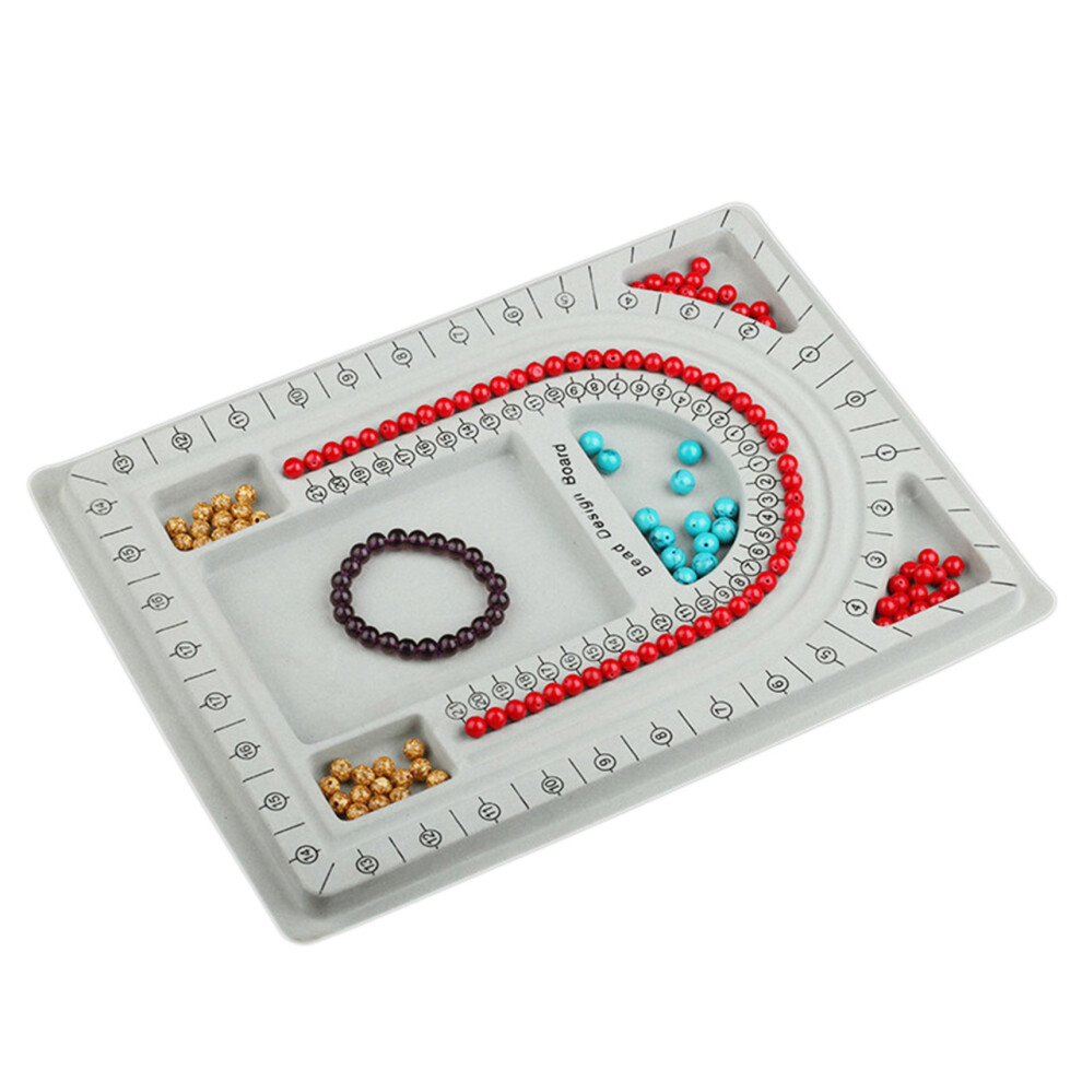 4Pcs Bead Design Board Bracelet Design Board Flocked Bead Board Necklace Beading Jewelry Organizer Tray Diy Making Tray 6031795000214