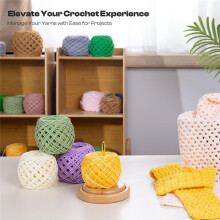 Porte-Fil en Bois pour Tricot et Crochet, Facile à Installer et à Utiliser, avec Rangement pour Fil