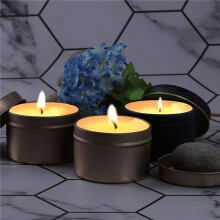 72 Pack Candle Tin Cans with Lids, 4 Oz, Metal Candle Jars for DIY Candle Making, Arts & Crafts, Party Favors and Gifts