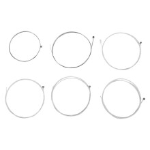 IRin Corde per Chitarra Acustica A104 6 Pezzi / Set Sostituzione di Parti di Chitarra in Lega Placcata Argento Placcato in Argento 0,010-0,047