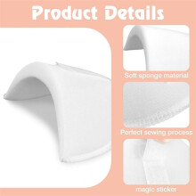 6 Pairs Set-in Shoulder Pads 1.5cm Thickening Foam Shoulder Pads for Womens Clothing Sewing Supplies Sponge Pads