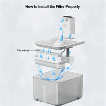 24 St Pet Wireless Automatic Circulation Drinking Fountain Filter Lämplig för Cat Drinking Fountain