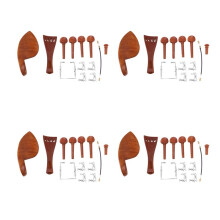 4X A Natural Jujube Wood 4/4 Violin Parts Accessories Set of Fine-Tuning, Chinrest Chin Rest, Strings, Tail Nail