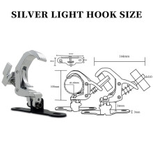 1Pair Aluminum Stage Light Hook Moving Light Truss Clip Safety Load 150KG for DJ Disco Stage Equipment(A)