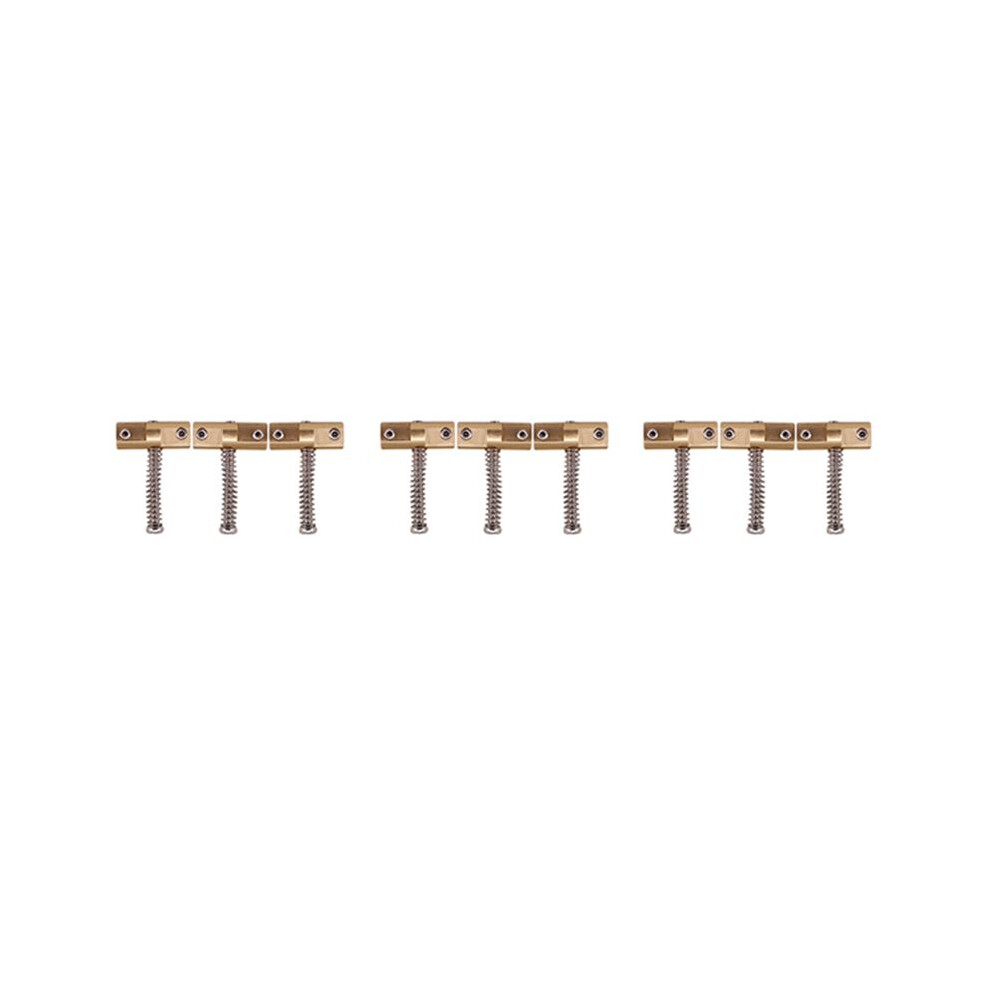 Guitar Compensated Bridge Brass Saddles Set 10.8Mm Style Bridge Saddle For Tl Style 6 Strings Electric Guitar Part(9Pcs) 6033393089370