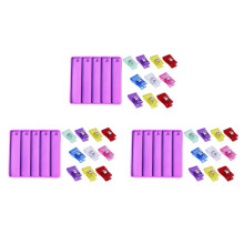 3X Kreditkarten Abzieher, Silikonharzform, 10 Verschiedene Farben, Acryl Debit Bankkarten Grabber, Karten Grabber für Lange Nägel