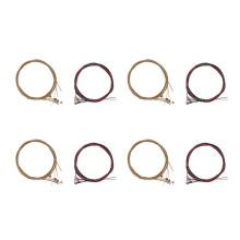 8 Sets of 24 Guitar Strings Replacement Steel String for Acoustic Guitar Guitar Changing Tool