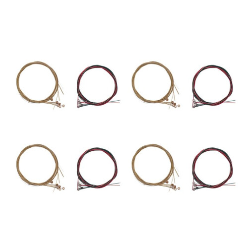 8 Sets of 24 Guitar Strings Replacement Steel String for Acoustic Guitar Guitar Changing Tool