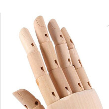 2X Holz Kuenstler Zeichnung Manikin Gelenkpuppe mit Holz Flexible Finger 10 Zoll Rechte Hand