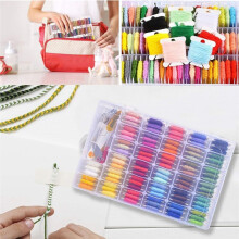 Embroidery Floss Organizer Stitch Thread Organizer-Bobbin Winder 1 Compartments,150 Floss Bobbins ,2pcs Stickers