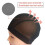 24 Pcs Wig Cap for Wig Making Elastic Dome Mesh Wig Cap Women'S Front Lace Wig Black 7