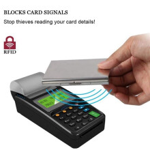 3X Portefeuille Porte-Cartes en MéTal, Portefeuilles en MéTal Ultra Minces en Acier Inoxydable Porte-Cartes de CréDit Bloquant RFID, Blanc