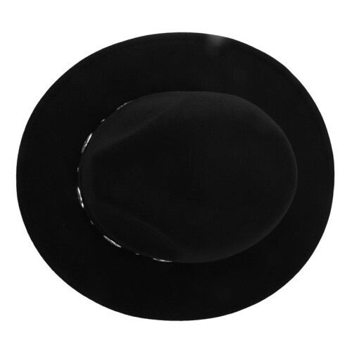 5X Cappello da Cowboy Occidentale A  Larga In Feltro per Uomo e Donna (Nero) 2