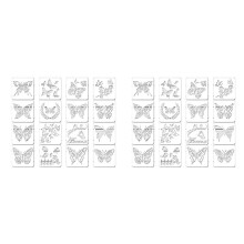32Pcs Reusable Butterfly Stencils Butterfly Template Art Painting Stencils for Paint Wall DIY Decor (6 x 6 Inches)