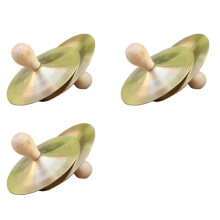 3 paar 9cm Hand Percussie Koperen Bekkens Kinderen Muziekinstrument Onderwijs Speelgoed Messing
