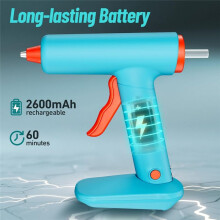 Hot Glue Gun,90s Fast Heating,Glue Gun and Sticks Set with 2600mAh Type-C Rechargeable,30 Premium Glue Sticks,for Crafts
