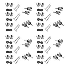 40Pcs Metal Strap Buttons End Pins with Mounting Screws for Electric Acoustic Guitar, Bass,Ukulele