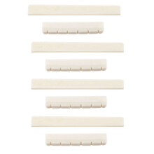 4X White Guitar Parts 6 String Classical Guitar Bone Bridge Saddle and Nut Set