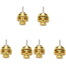6 Pezzi Antiscivolo Chitarra Tracolla Chitarra Cinture Fibbia Pulsante Filo per Chitarra Acustica Basso Elettrico Parti Della Cinghia Accessori-Oro