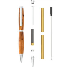 Slimline Woodturning Pen Kit-Silver Set DIY Crafting Supplies for Lathe Turning, Handmade Gifts,and Custom Writing Tools