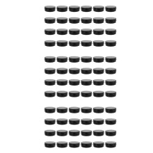 Aluminum Tin Cans - 72 Pack 2Oz / 60G Round Metal Container Screw Top Cans Cosmetic Sample Containers Candle Travel Tins
