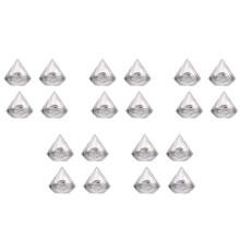 60 STUKS Transparante Diamant Vorm Bonbondoos Bruiloft Gunst Geschenkdozen Party Box Clear Plastic Container Home Decor Gift: