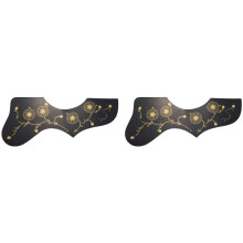 2X Pickguard de Guitare Acoustique de Style de Décoration de Fleur EJ200, Noir
