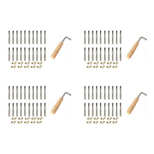 80 Pcs Tuning Pin Nails and 80Pcs Rivets,with L-Shape Tuning Wrench,for Lyre Harp Small Harp Musical Stringed Instrument