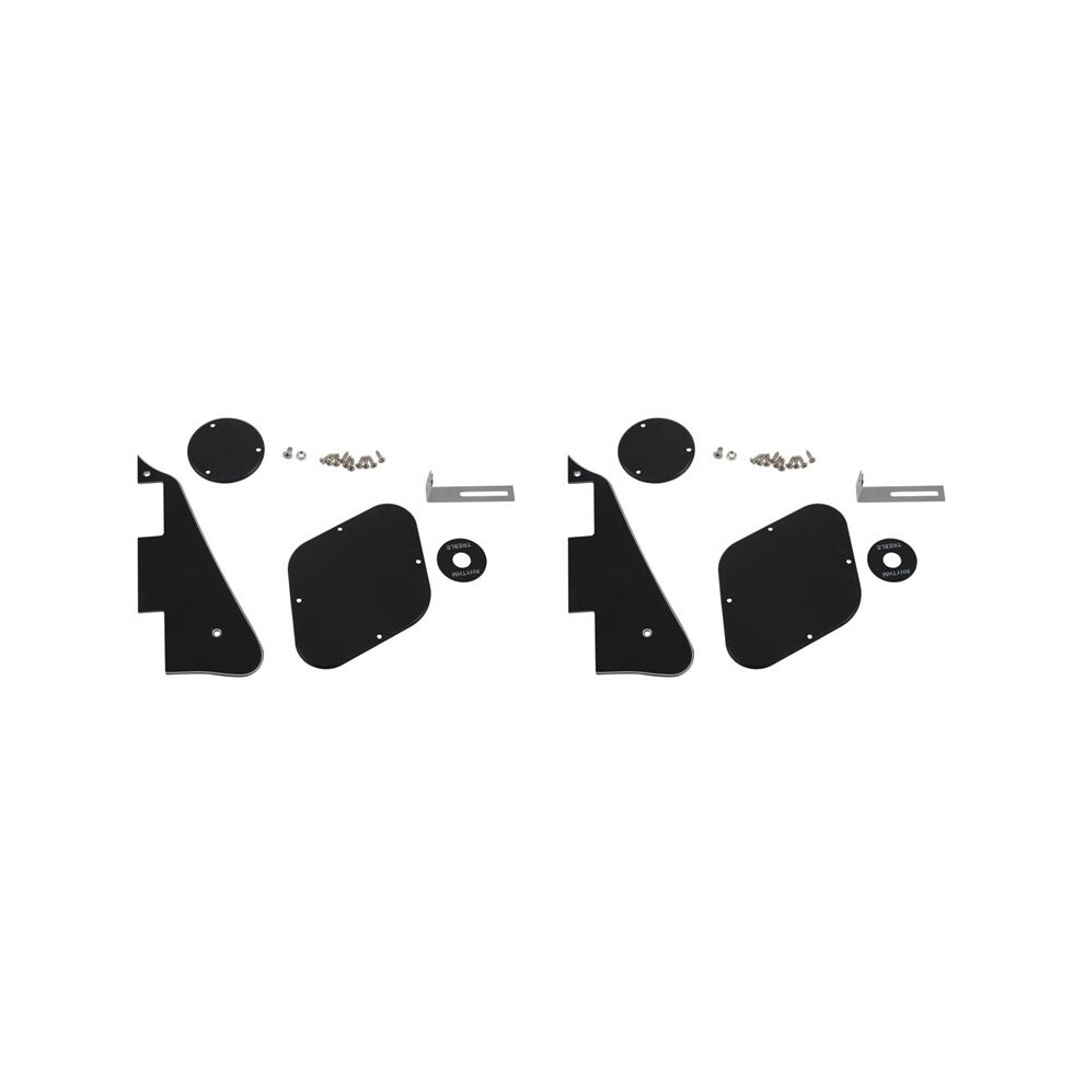 2Set Black Pickguard /Cavity / Covers/Pickup Selector Plate /Bracket/Screws For Lp Guitar Style 4713989140204