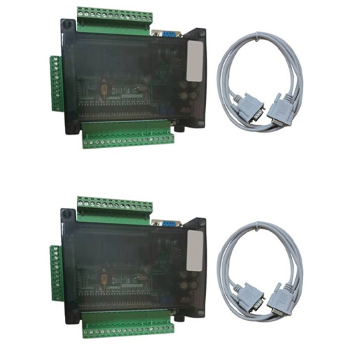 2X FX3U 24MR 6AD RS485 RTC (Real  Clock) 14 Input 10 Relay Output 6 Analog Input 2 Analog Output Plc Controller