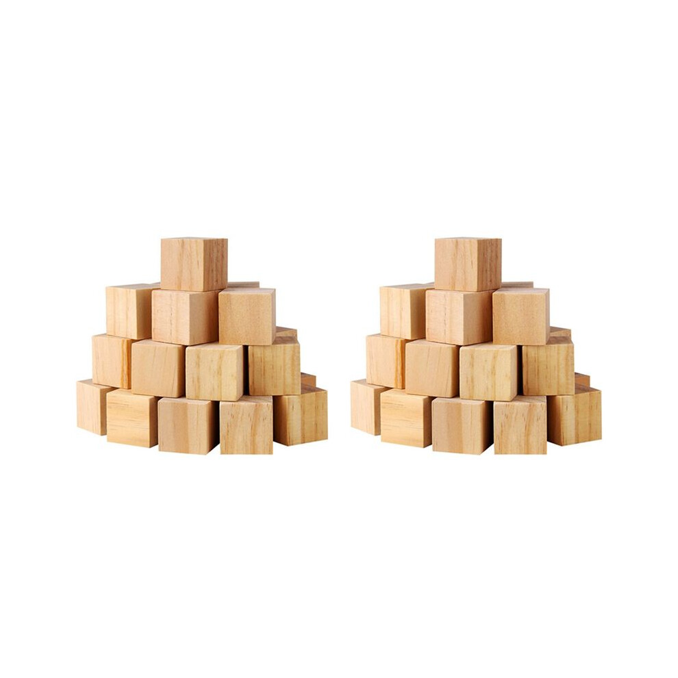 100Pcs Wood Square Square Blank Wood Blocks For Puzzle Making, Crafts, And Diy Projects 6031945968364