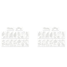 32 Pieces Leaves Stencil Reusable Sheet Painting Stencil Sheet Wall Stencil Leaf Pattern Template Tropical Leaf Reusable