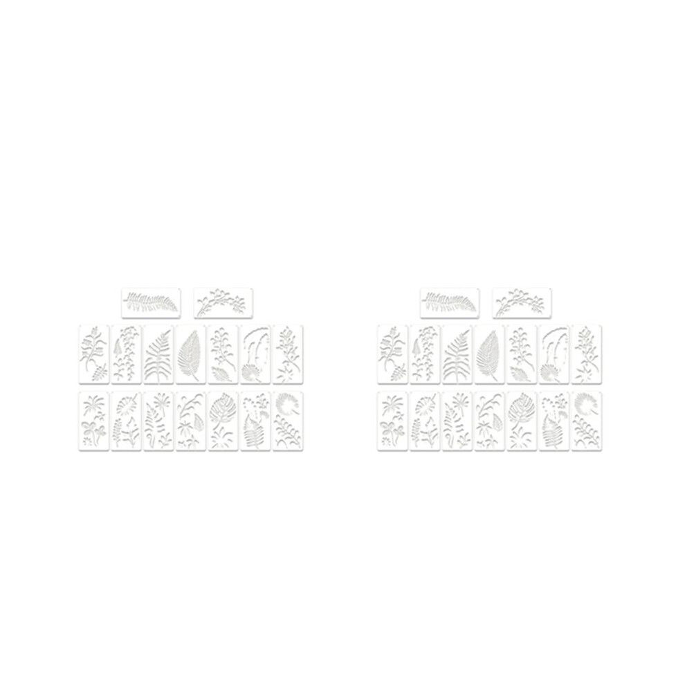 32 Pieces Leaves Stencil Reusable Sheet Painting Stencil Sheet Wall Stencil Leaf Pattern Template Tropical Leaf Reusable 6033408987844