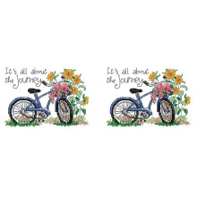 2X DIY Hand Stricken Druck Kreuzstich Set Stickerei Set 11Ct Kleine Klar Radfahren Sonnenblumen Muster Kreuzstich 26 x 21 cm Haus Dekoration