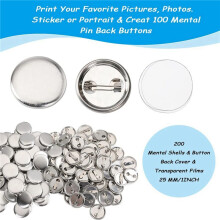 1800 Stuks  Knop Maken Levert 25 mm/1 Inch Terug Knop Pin Maken Kit Metalen Badge Onderdelen voor Knop Making Machine