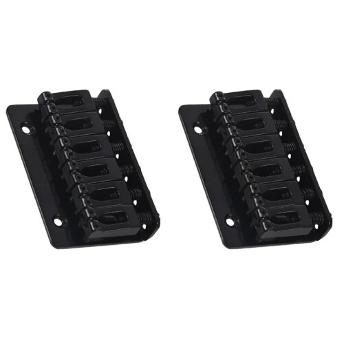 2X Black 6 String Fixed Hard Tail Guitar Bridge for Strat Guitar 1
