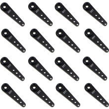 16PCS 37mm 25T Metal Extension Steering Servo Arm Horn for RC Car Crawler Parts,Black