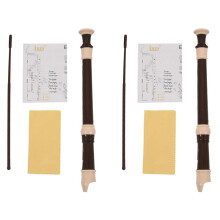 2X IRIN Abs Recorder Soprano Clarinetto Lungo Flauto Barocco Registratore Diteggiatura Accessori per Strumenti Musicali Principiante (Caffè)