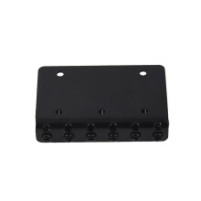 2X Schwarzes 6-Saitiges Fixed Hardtail Guitar Bridge für Strat-Gitarre