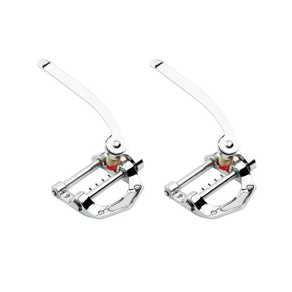 2X Guitar Vibrato Tailpiece Tremolo Flat Top Body Tremolo Unit Vibrato Bridge For Tele, Sg, Lp, Electric Guitars(Silver) 6132286721615