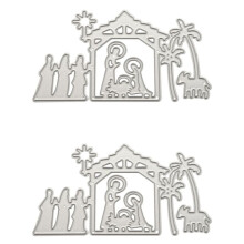 2X Cutting Dies Stencil Template Scrapbooking Embossing Machine Embossing Stencil Stencils, for Sizzix Shot (G)