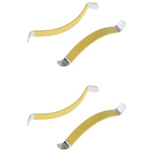 4Pcs Metall Saitenspreizer Gitarrenbauer Werkzeug für Die Reinigung Griffbrett Gelb