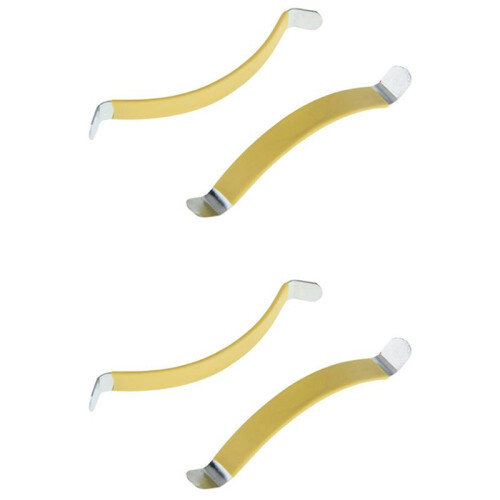 4Pcs Metal String Spreaders Guitar Luthier Tool for Cleaning Fretboard Yellow