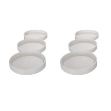 6 Pack DIY Round Coaster Silicone Mold, Diameter 3.94 Inch/10cm, Molds for Casting with Resin, Cement