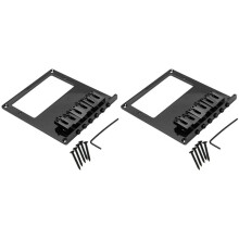 2X 6 Saddle Tele Bridge Tailpiece Tele Humbucker TL Guitar Bridge for Telecaster Guitar Black